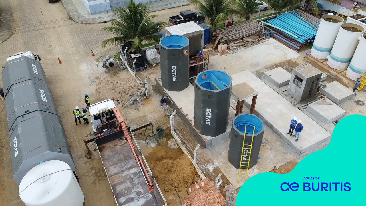 Buritis recebe novos tanques para ampliação da Estação de tratamento de Água do município