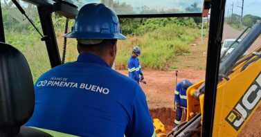 Águas de Pimenta Bueno fortalece segurança do município com a instalação de novo hidrante