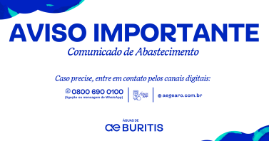 AVISO IMPORTANTE – ÁGUAS DE BURITIS