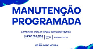 MANUTENÇÃO PROGRAMADA – ÁGUAS DE ROLIM DE MOURA