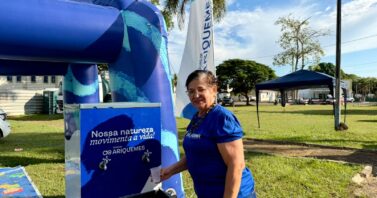 Águas de Ariquemes leva educação ambiental e atividades para crianças no GIMA na Praça